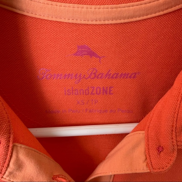 Tommy Bahama Polo T-Shirt Women's Island Zone Burnt Coral Orange Extra Small - Picture 3 of 9